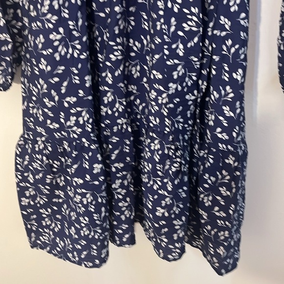 Draper James | floral leaves tiered ruffle hem Tie Waist dress Women’s size XXL - Picture 4 of 10